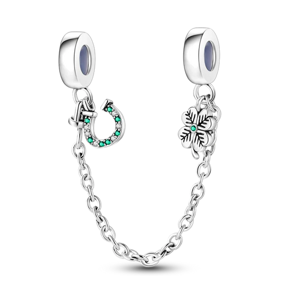 Charm Trébol y Herradura Cadena