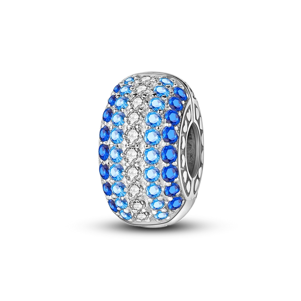 Charm Piedras Tonos Azules Clip