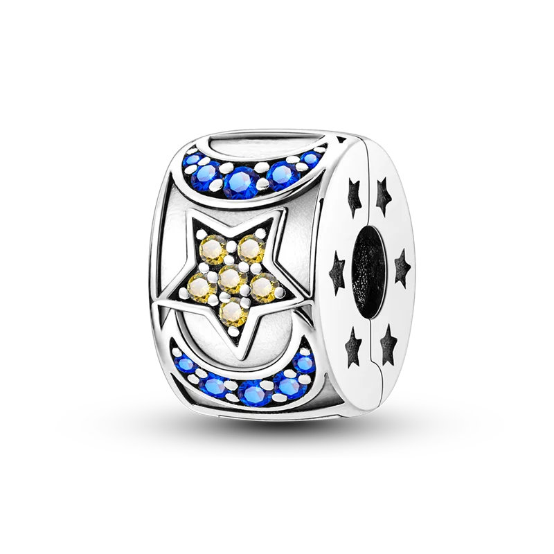 Charm Estrellas y Lunas Grandes Clip