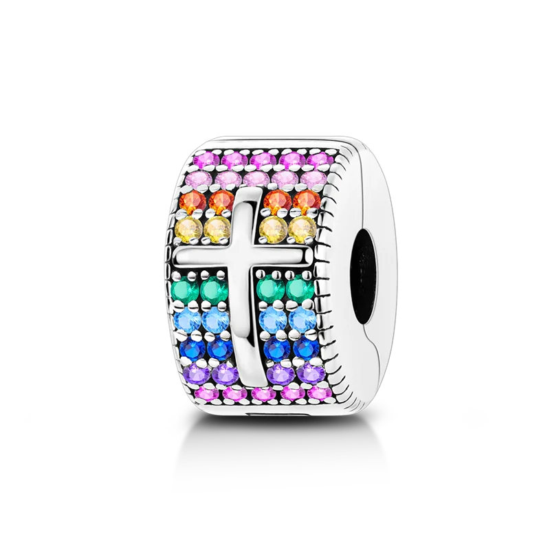 Charm Cruz Arcoíris Clip