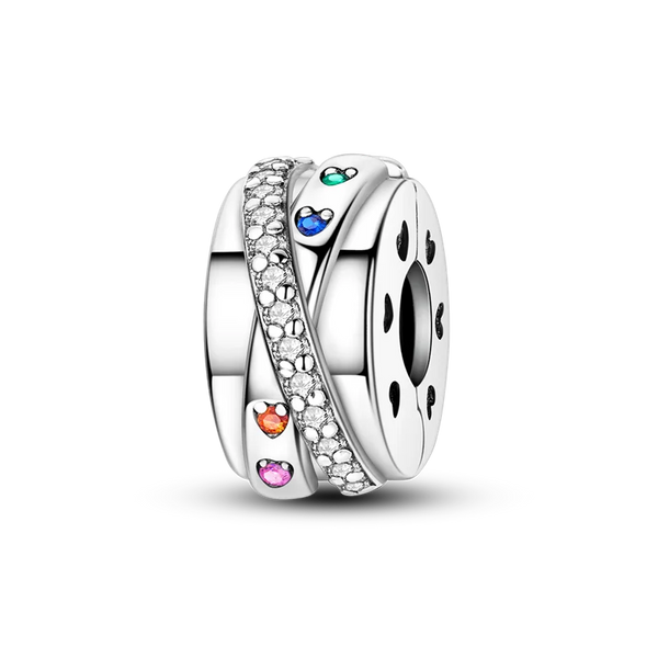 Charm Cruz Piedras y Diamantes Clip