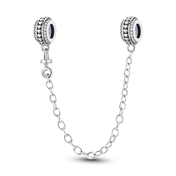 Charm Corazones Plata Cadena