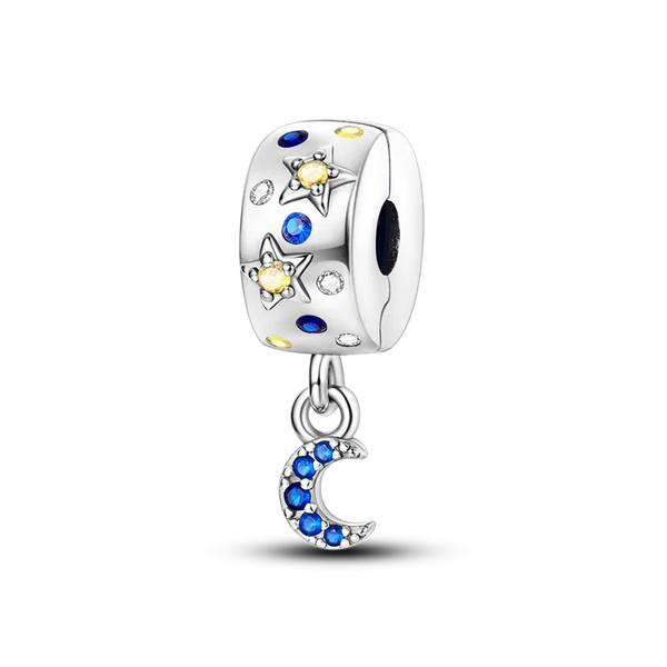 Charm Estrellas y Luna Colgante Clip