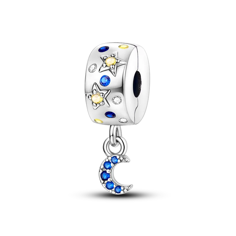 Charm Estrellas y Luna Colgante Clip