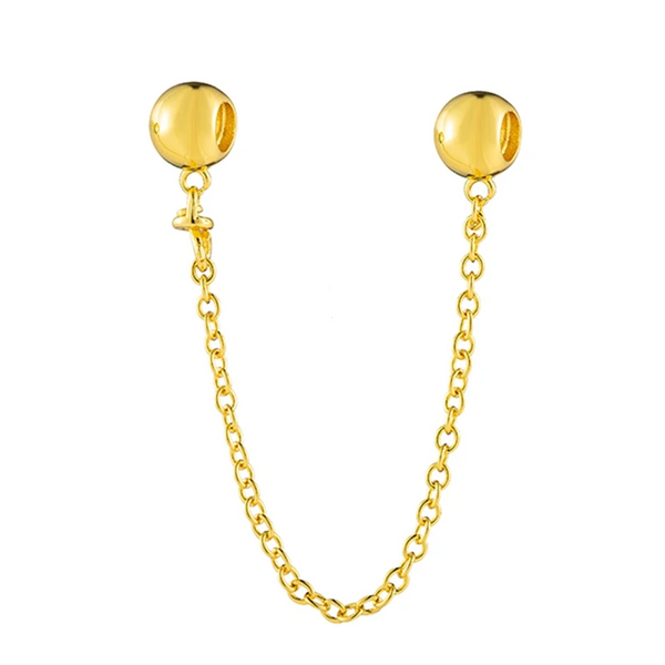 Charm Cadena Perlas Doradas