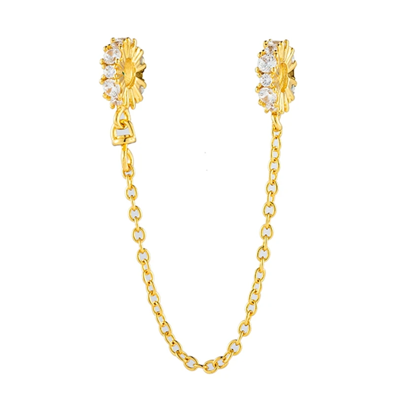 Charm Cadena de Flores Dorada