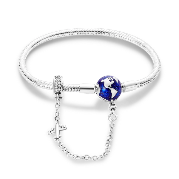 Pulsera Planeta Tierra con Cadena