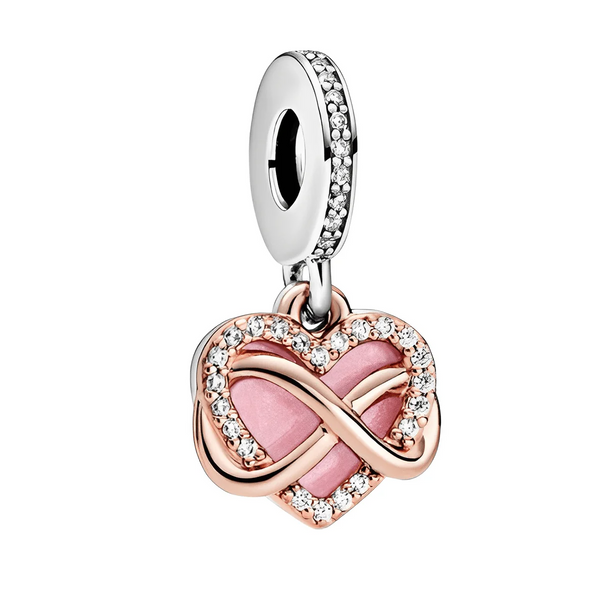 Charm Corazón Infinito Rosado