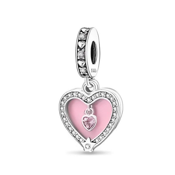 Charm 2 Corazones Rosados