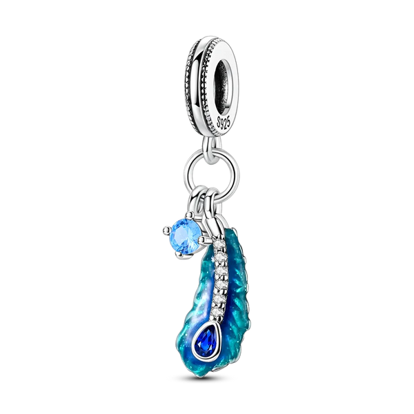 Charm Pluma Pavo Real