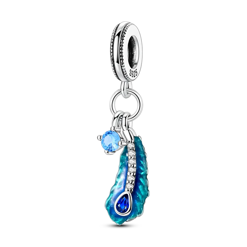 Charm Pluma Pavo Real
